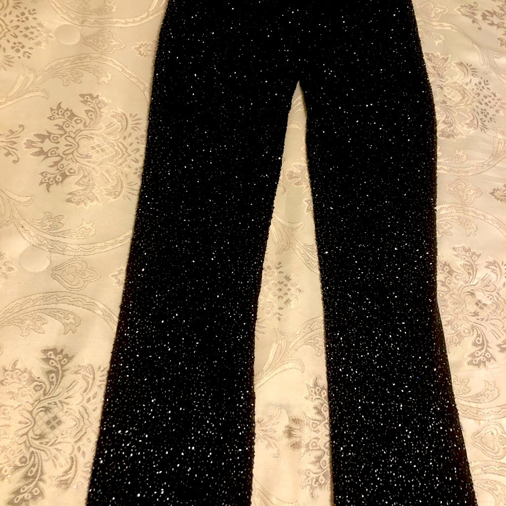 Vintage INC Black Beaded Pants Size 4